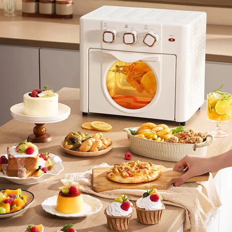 Large capacity multifunctional household air fryer oven, stainless steel electric oven combination, French interface