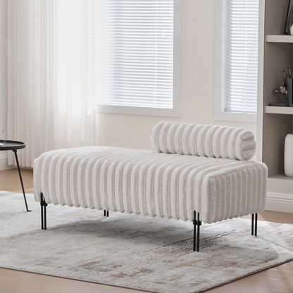 Mini Loveseat With Adjustable Backrest - Beige