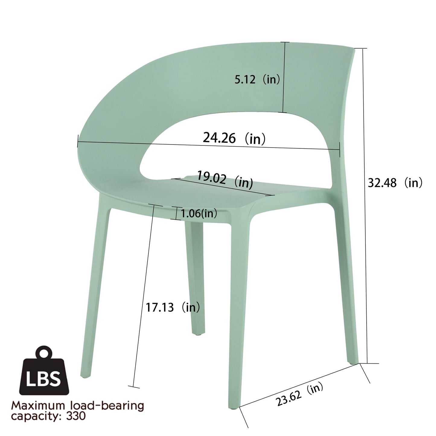 4 Piece Set Of Modern Designed Single Chairs With Folding Square Table