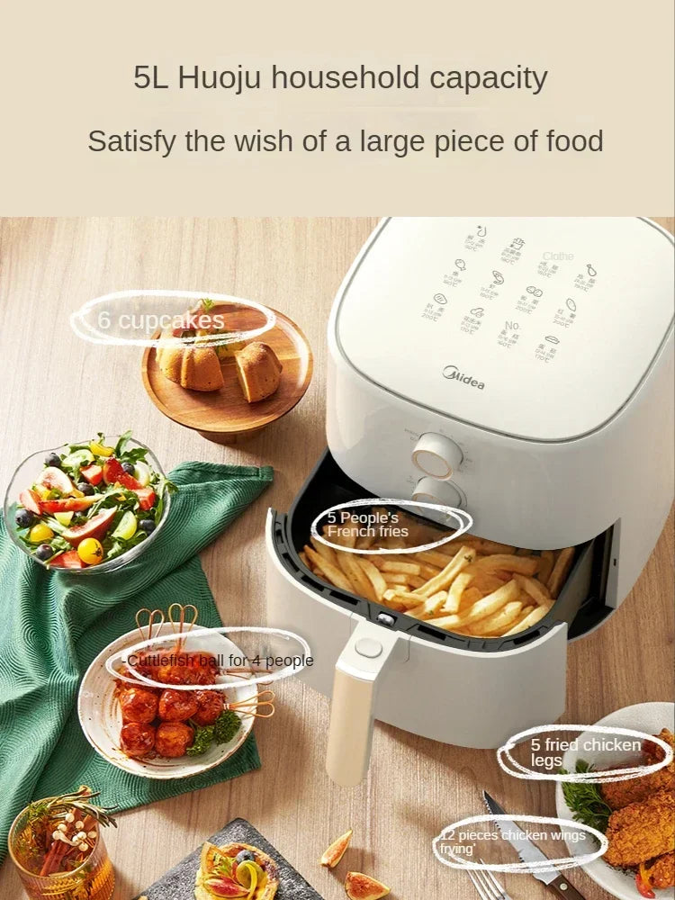 Hot SalesMidea Air Fryer Intelligent Multi-Functional Large Capacity New Air Explosion Electric Chips Machine Electric Oven Inte