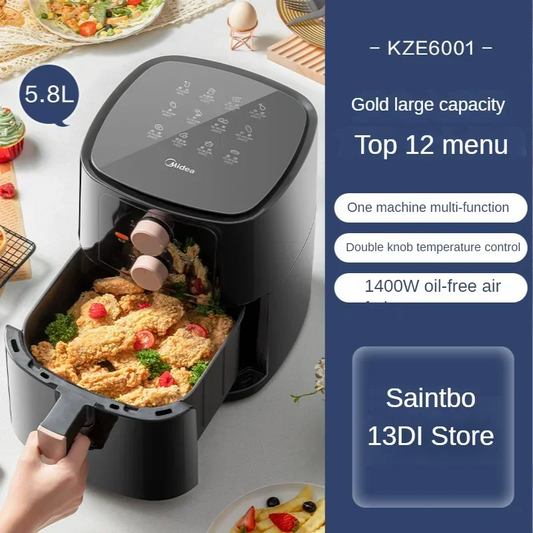 Hot SalesMidea Air Fryer Intelligent Multi-Functional Large Capacity New Air Explosion Electric Chips Machine Electric Oven Inte
