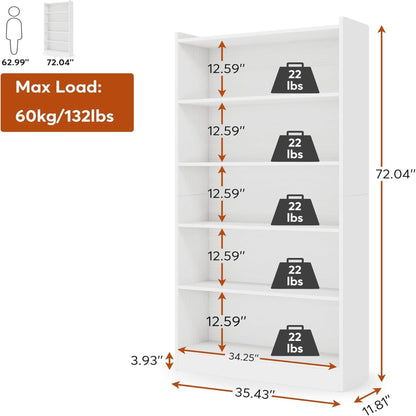Library Bookshelf With Storage For Living Room