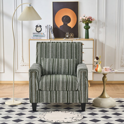 Accent Chair With Arms, Comfy Armchair For Living Room - Green
