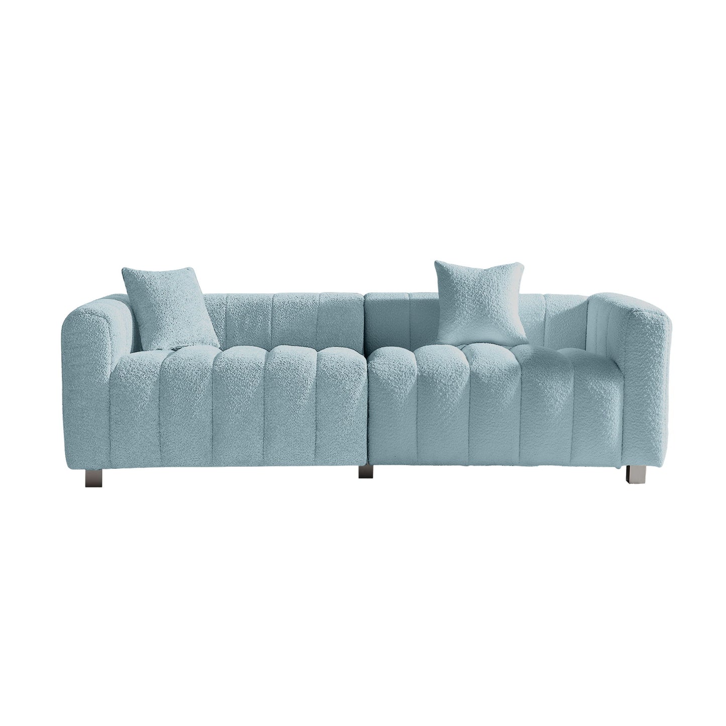 Modern 3 Seater Sofa With 2 Pillows