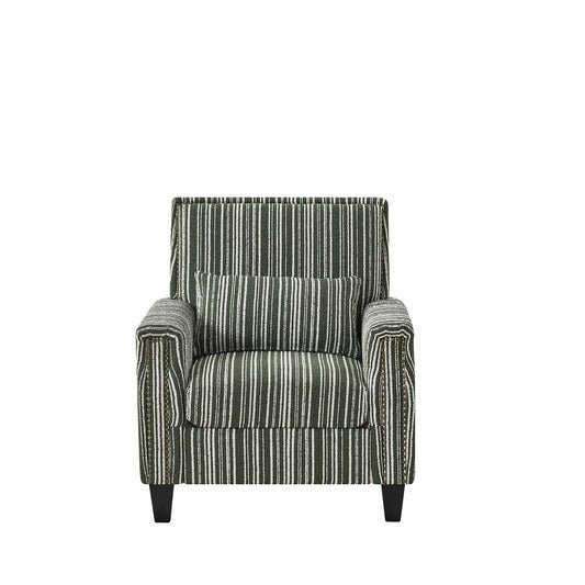 Accent Chair With Arms, Comfy Armchair For Living Room - Green