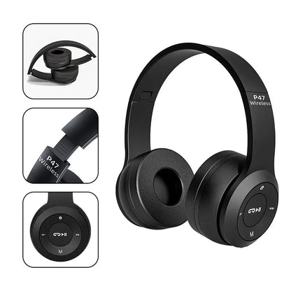 Wireless Bluetooth Headphones P47 Noise Canceling Handsfree Earphone Headset For iPhone Huawei Samsung S22 Audio Device Accessor