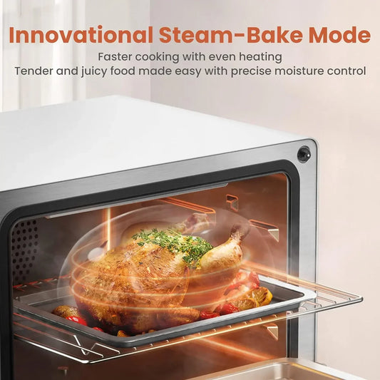 Hot sales ChefCubii 4-in-1 Countertop Convection Steam Oven, Air Fryer, Dehydrator With True Convection Bake, Steam-Bake,