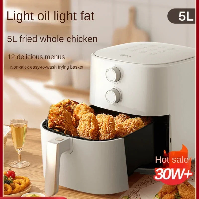 Hot SalesMidea Air Fryer Intelligent Multi-Functional Large Capacity New Air Explosion Electric Chips Machine Electric Oven Inte
