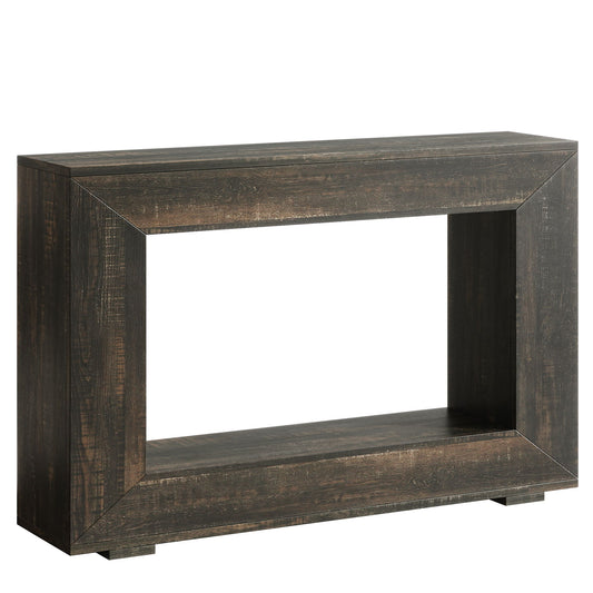 Narrow Entryway Storage Console Table With Open Shelf