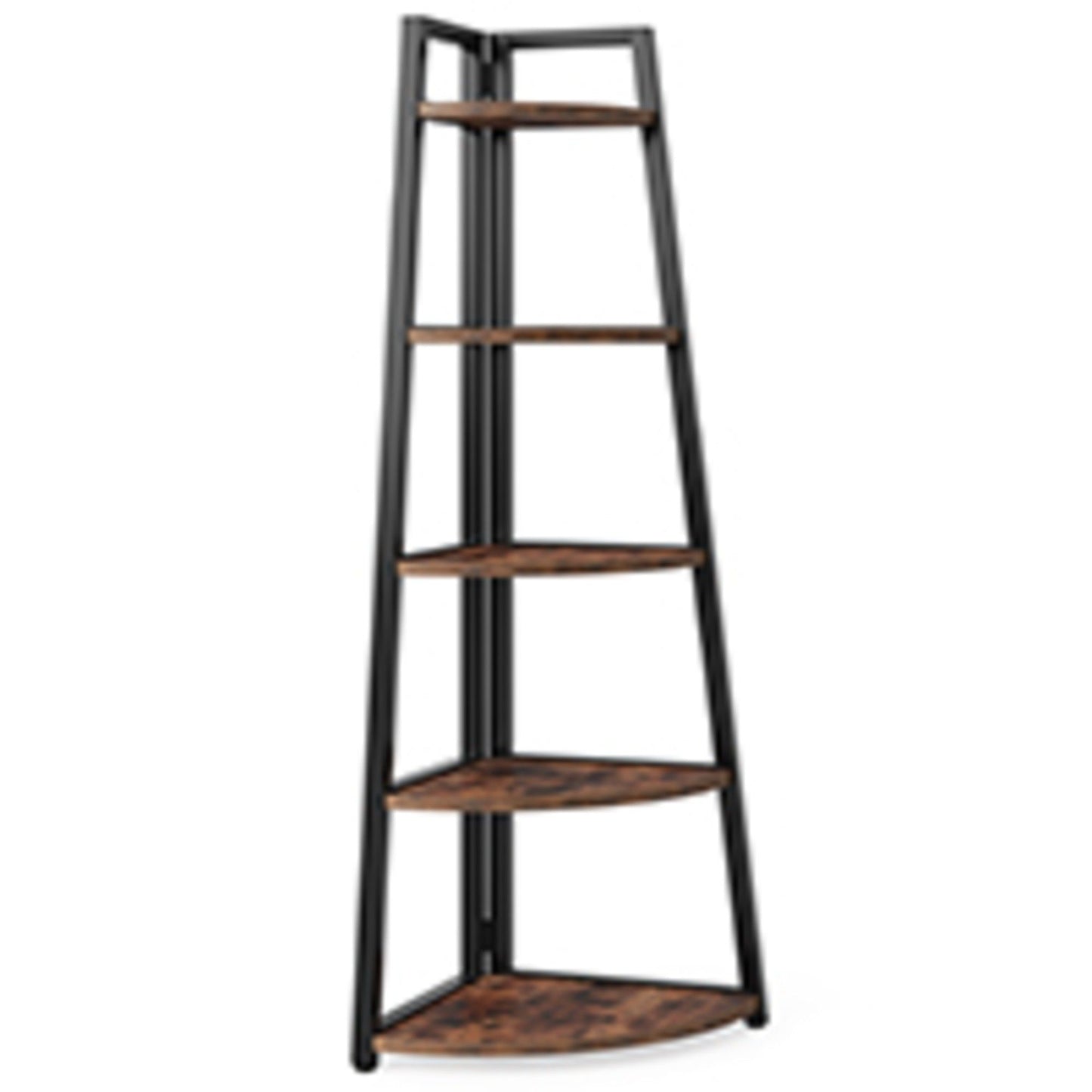 Tall 5 Tier Corner Bookshelf For Living Room