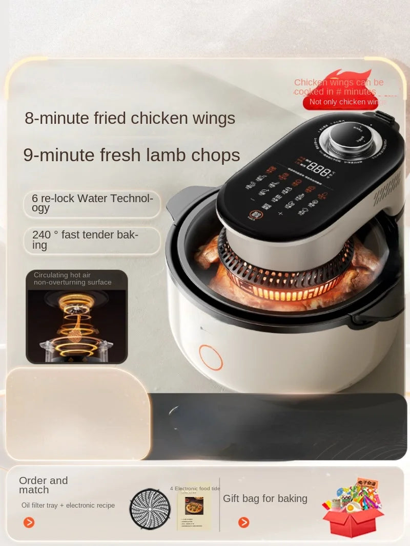 Quick and Tender Baking without Turning over Air Fryer Steam Oven Large Capacity Deep Frying Pan V1