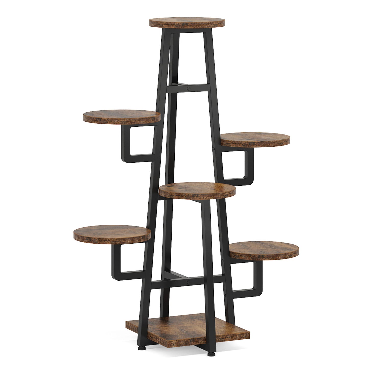 7 Tier Corner Plant Shelf With High Low Design For Living Room