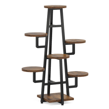 7 Tier Corner Plant Shelf With High Low Design For Living Room