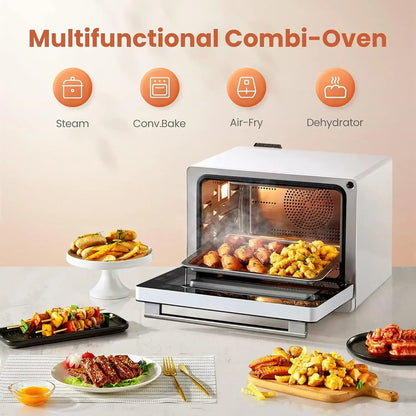 Hot sales ChefCubii 4-in-1 Countertop Convection Steam Oven, Air Fryer, Dehydrator With True Convection Bake, Steam-Bake,