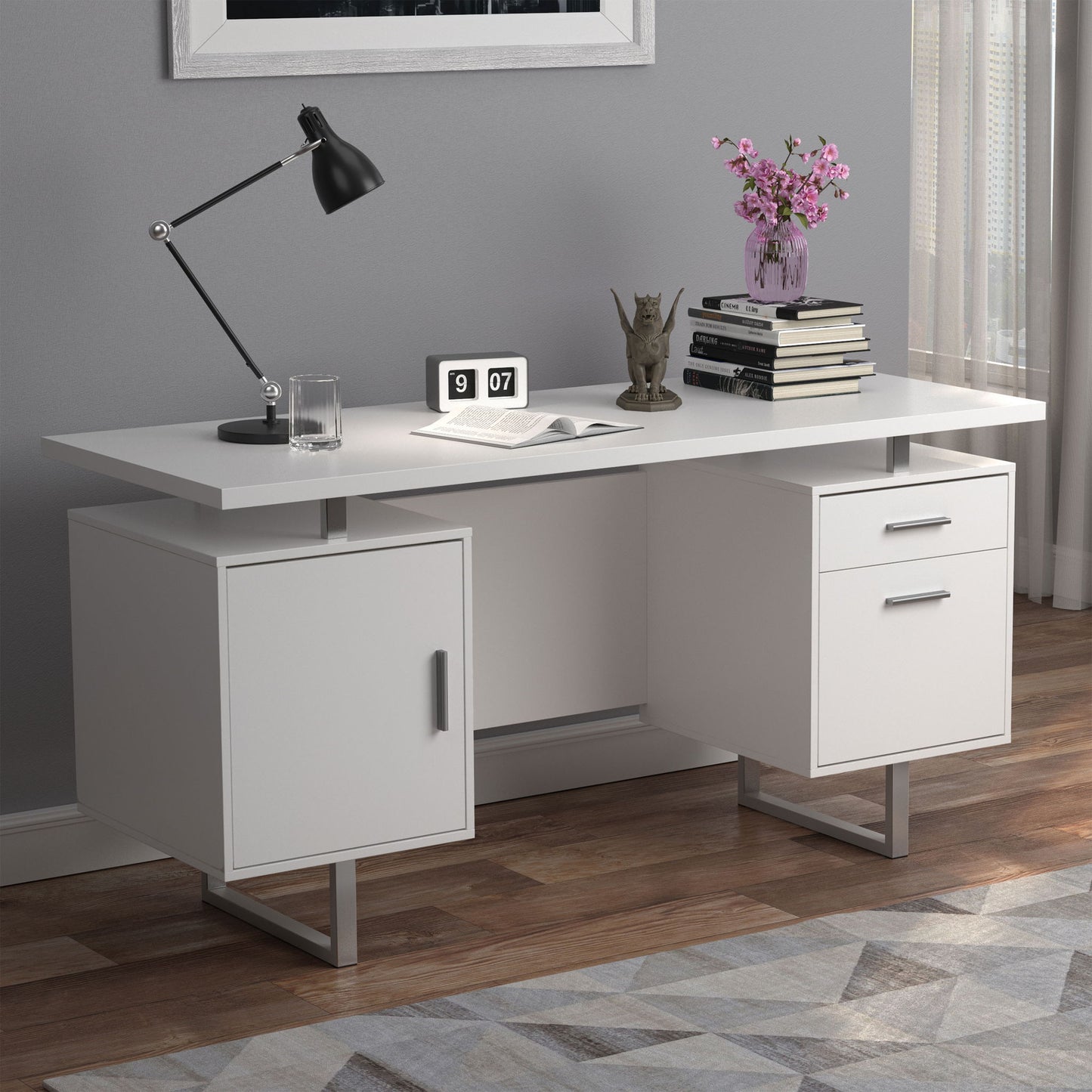 Contemporary 2 Drawer Computer Desk