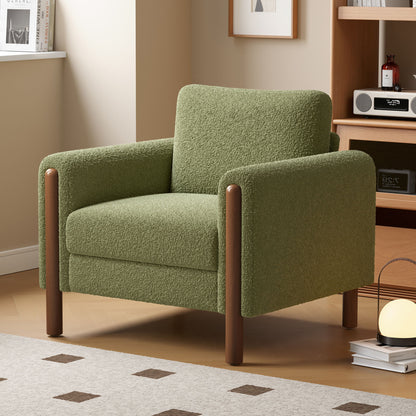 Oversized Accent Chair With Curved Armrests