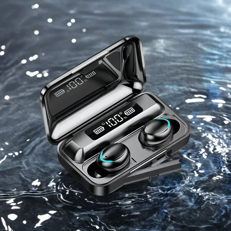 TWS Bluetooth Headphones 9D Stereo High Bass Sport Earphones Handfree Touch Control Tws Wireless Earbuds Waterproof Headset