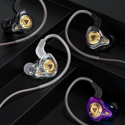 New QKZ 15D Dynamic Surround Sound Bass Earphones Earbud 3.5MM AUX In-Ear Monitor Headphones HIFI Noise Cancelling Sport Headset