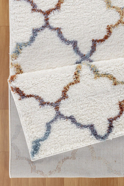 Loft Shag - 7'10" X 9'10" Shaggy Area Rug Polypropylene - Ivory