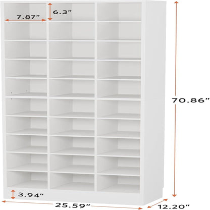10 Tier Shoe Storage Cabinet With 30 Cubbies