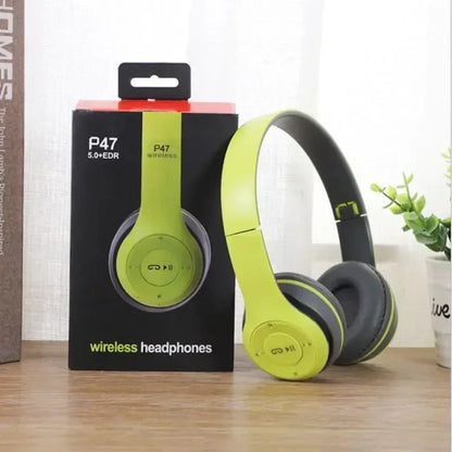 Bluetooth 50 Wireless Headphones Foldable HIFI Stereo Bass with Mic USB Adapter for iPhone Gaming