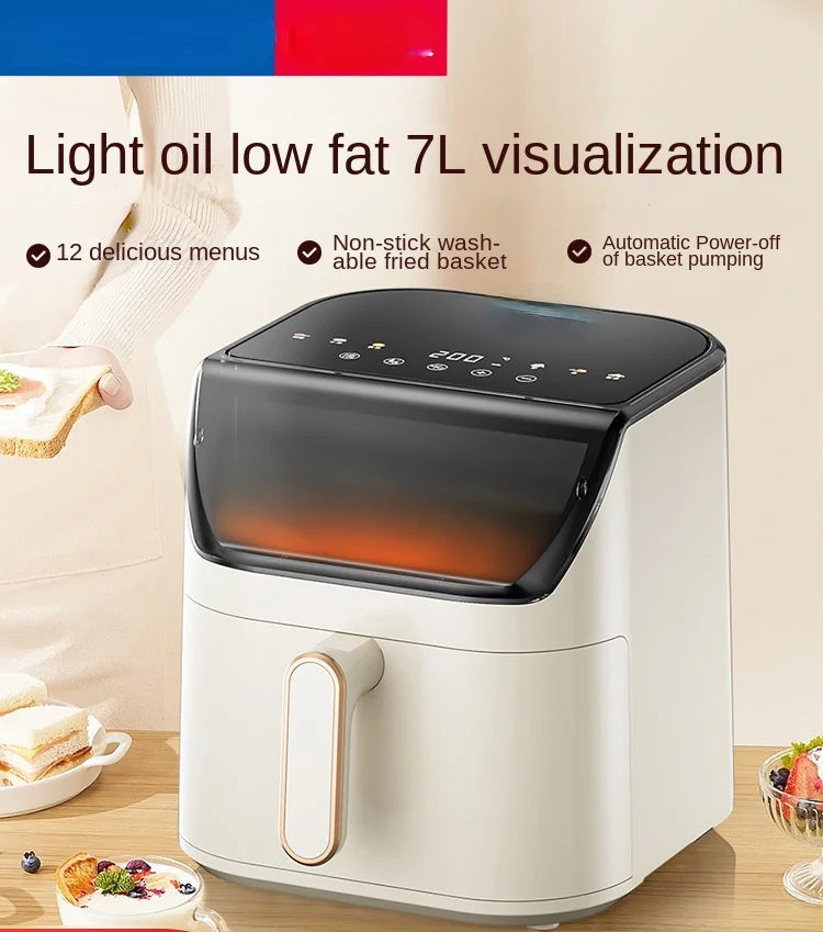 Air fryer visual automatic oven integrated intelligent oil-free
