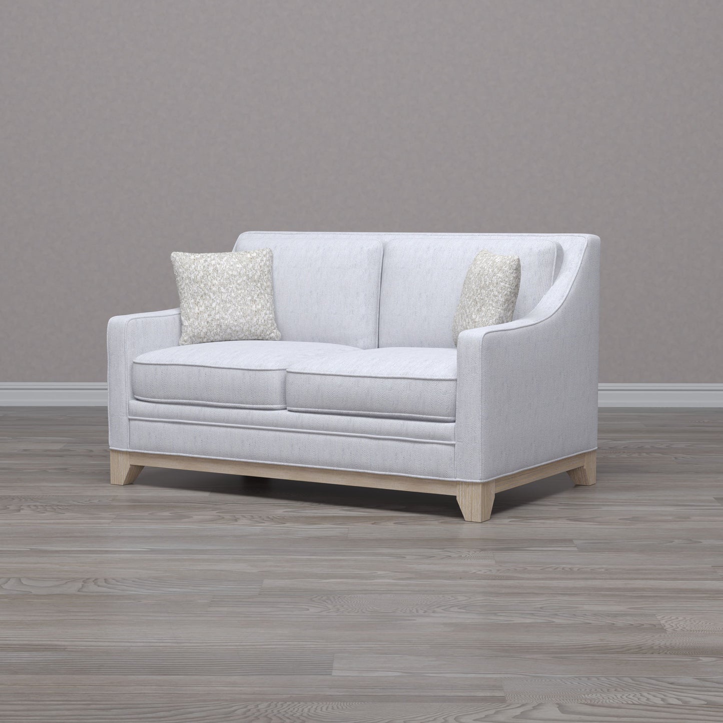 Loveseat With Casual Accent - Gray