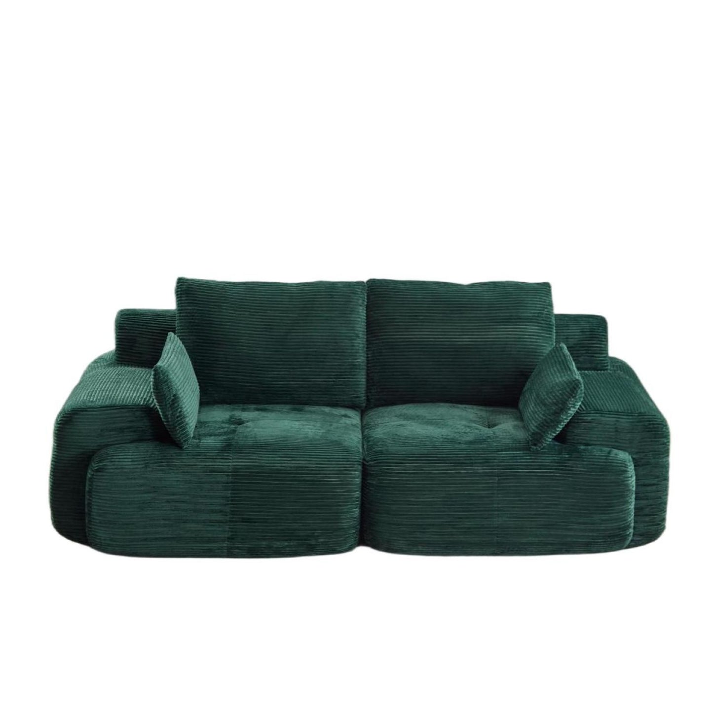 Compressed Sofa, 2 Seater Large Sectional Couches For Living Room - Green