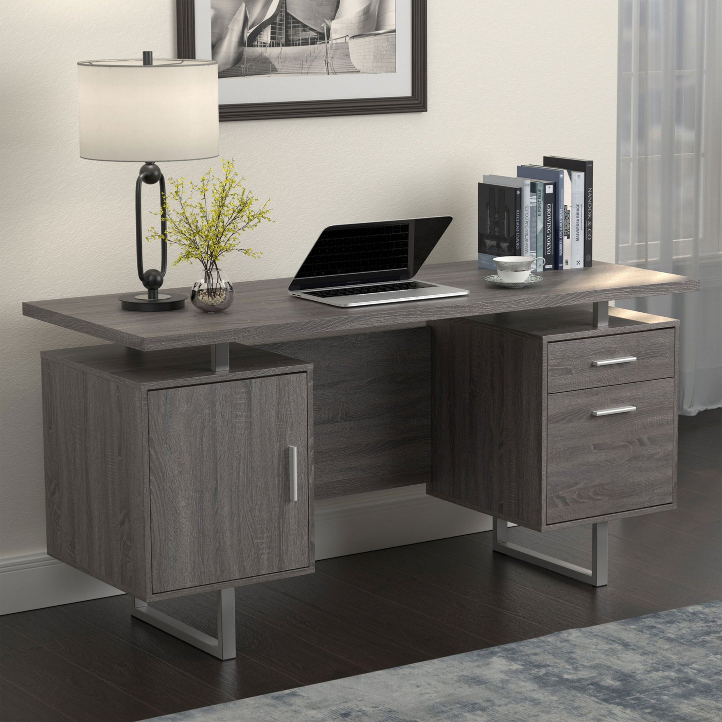 Contemporary 2 Drawer Computer Desk