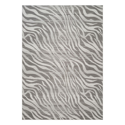 Geometrix - 5'3" X 7'3" Area Rug Geometric & 3D Effect - Ivory / Gray