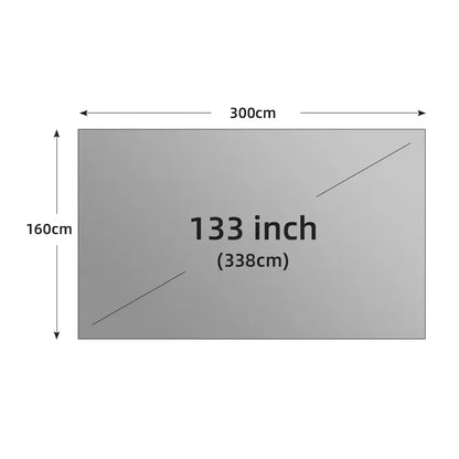 High Brightness Portable Projection Screen Anti-Light Projector Curtain Metal Reflective Cloth Fabric with Black Border& Eyelets