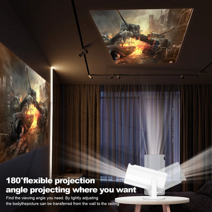 HONGTOP Projector Android 11 4K Dual Wifi6 Allwinner H713 Quad Core Support BT5.0  Home Cinema Outdoor portable Projetor