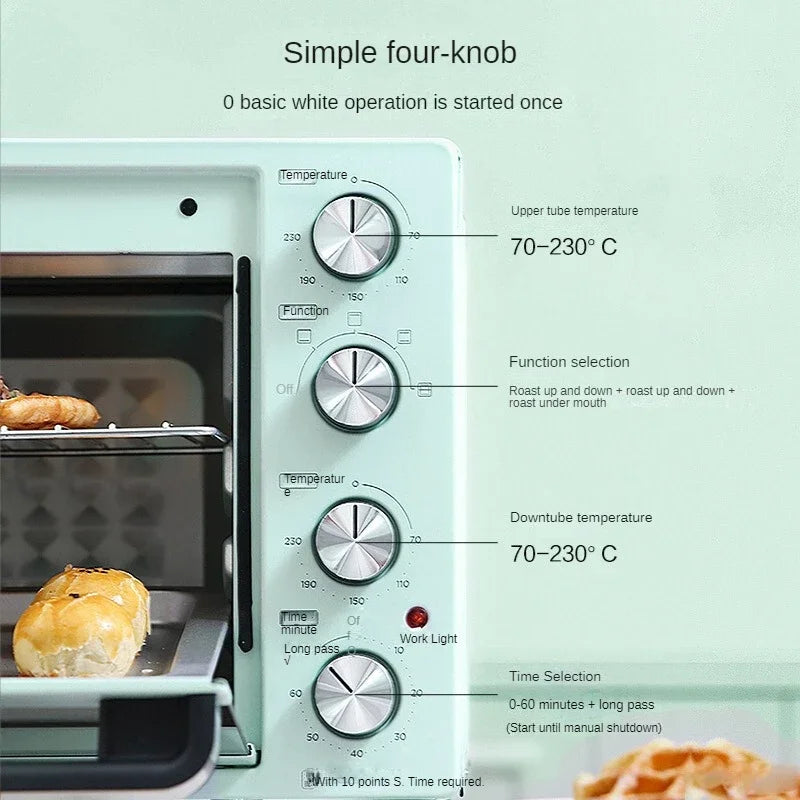 Oven Household Multi-Functional Electric Oven 35L Air Fryers Temperature Control Convenient Rotary Control Rotating Pt35a0