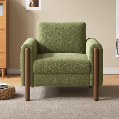 Oversized Accent Chair With Curved Armrests