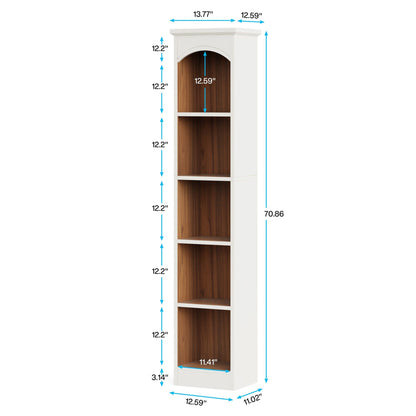 5 Tier Library Bookcase For Living Room