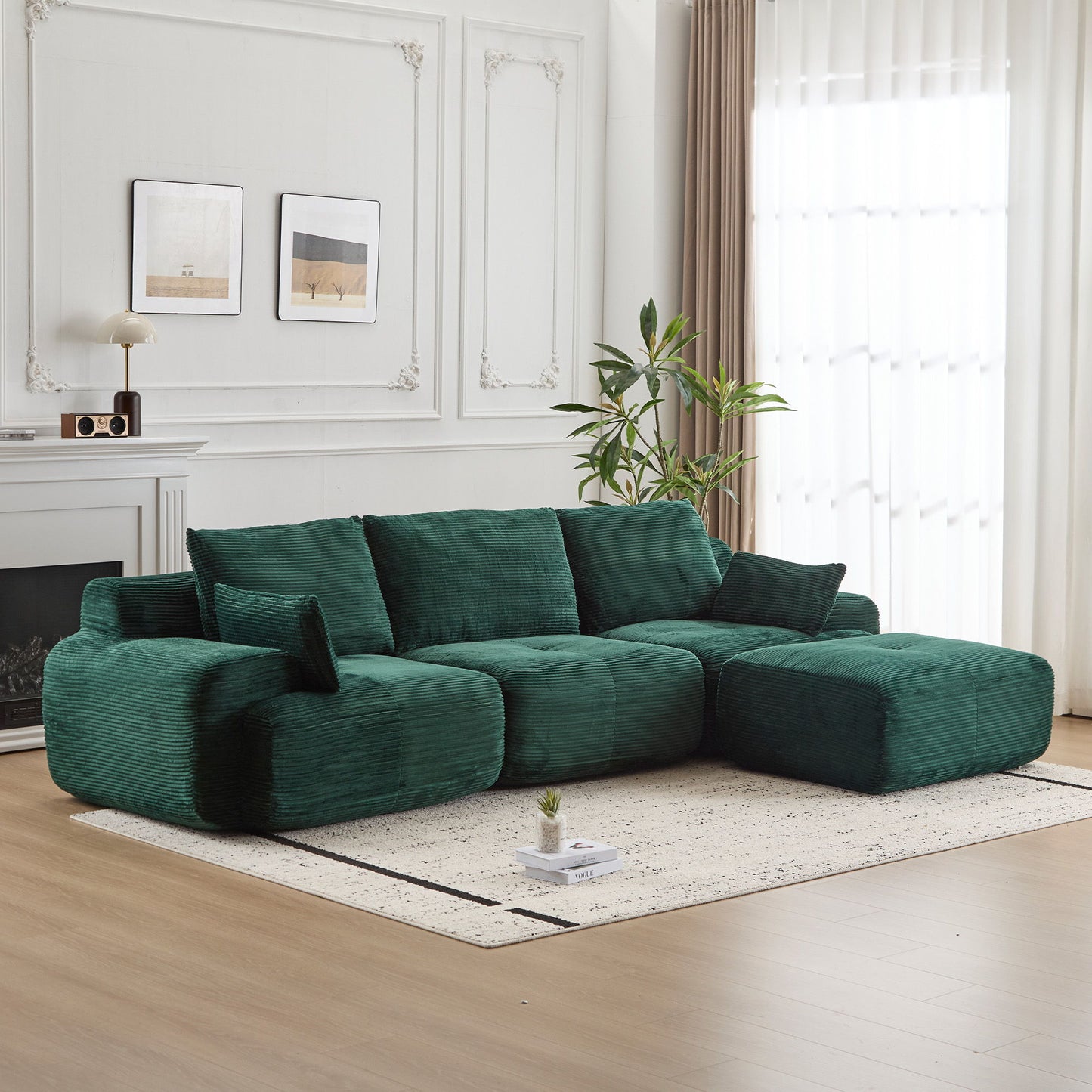 Compressed Sofa, Large Sectional Couches For Living Room, - Green