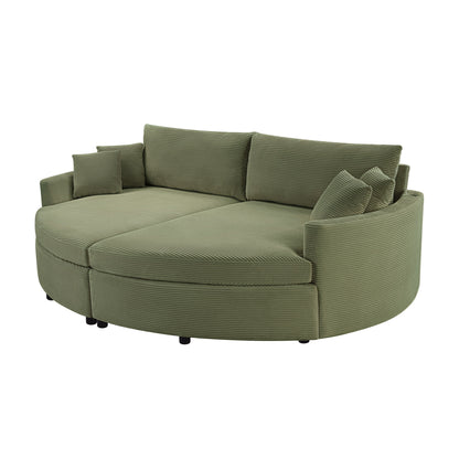 Oversized Double Chaise Lounge Sofa With USB Ports