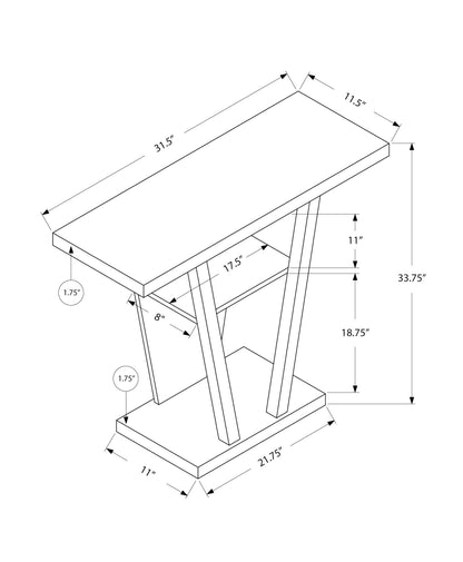 Console Accent Table Narrow For Living Room - White