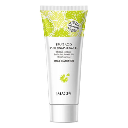 Natural Fruit Acid Peeling Gel Facial Cleansing Scrub Cream Deep Clean Moisturizing Nourishing Gentle Face Cleanser Skin Care