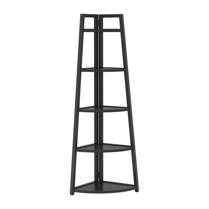 Tall 5 Tier Corner Bookshelf For Living Room