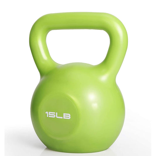 15lbs Kettlebell Set, Strength Training Kettlebells Weight Set for Women, Vinyl Coated Kettle Bell for Home Gym Workout Weight Lifting Equipment, Comfortable Grip Wide Handle Weights