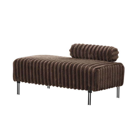 Mini Loveseat With Adjustable Backrest - Brown
